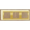 FD01503OP Рамка для накладного монтажа Roma GOLD WHITE PATINA 3-постовая Fede