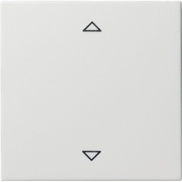 054503 Радионакладка системы управления жалюзи с возможностью подключения датчиков белый глянец Белый Gira