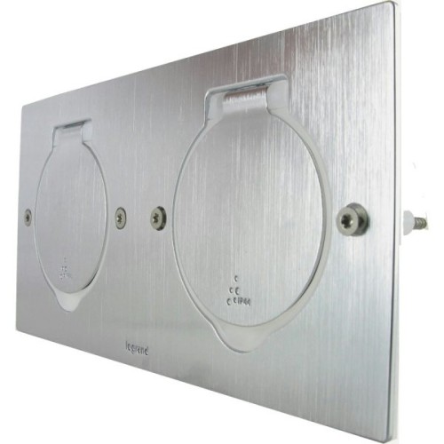 089702 Legrand Встраиваемый блок IP44 нерж. 2х2м