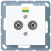 A565-2WW Штепсельная розетка для вырав.потенц., с 2-мя штек.штифтами, бел. Jung A серия