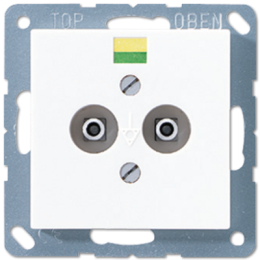 A565-2WW Штепсельная розетка для вырав.потенц., с 2-мя штек.штифтами, бел. Jung A серия