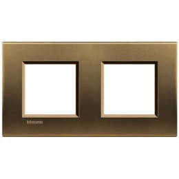 LNA4802M2BZ Рамка LivingLight Квадрат Бронза 2+2 модуля Bticino