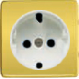 FD04335OR Обрамление розетки 2К+З белый, цвет Real Gold FEDE