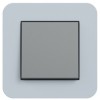 0211414	 Рамка с белой подложкой E3 Серо-голубой / Белый 1-постовая Gira