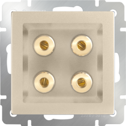 WL11-AUDIOx4 Акустическая розетка (шампань) Antik Werkel a040906