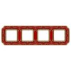 FD01364ROEN Рамка Smalto Italiano Firenze Ruby red 4-постовая Fede