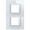 HA4802M2VSW Рамка Axolute Квадрат Whice 2+2 модуля вертикальная Bticino