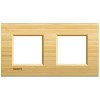 LNA4802M2LBA Рамка LivingLight Квадрат Бамбук 2+2 модуля Bticino