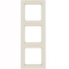 10136012 Рамка с полем для надписей Q.1 Белый с эффектом бархата 3-постовая вертикальная Berker
