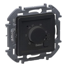 Термостат с внешним датчиком для тёплых полов Антрацит Legrand INSPIRIA 673813