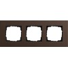 0213223 Рамка Esprit Linoleum-Multiplex Темно-коричневый 3-постовая Gira