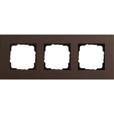 0213223 Рамка Esprit Linoleum-Multiplex Темно-коричневый 3-постовая Gira 0213223 Рамка Esprit Linoleum-Multiplex Темно-коричневый 3-постовая Gira