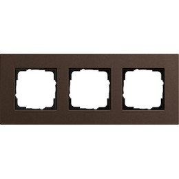 0213223 Рамка Esprit Linoleum-Multiplex Темно-коричневый 3-постовая Gira