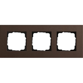 0213223 Рамка Esprit Linoleum-Multiplex Темно-коричневый 3-постовая Gira