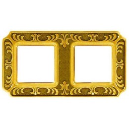 FD01352OB Рамка Siena Bright Gold 2-постовая Fede