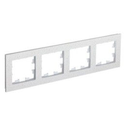 ATN343104 Рамка четверная Schneider Electric Atlasdesign Nature, крем роял мрамор