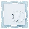20268989 Регулятор температуры помещения с переключающим контактом и центральной панелью цвет: полярная белизна, с блеском S.1/B.3/B.7 Glas Berker