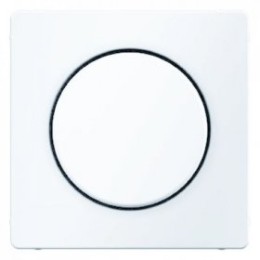 11376089 Центральная панель с регулирующей кнопкой для поворотного диммера цвет: полярная белизна, с эффектом бархата, Q.1 Berker