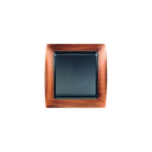 82814-36 Рамка декоративная, 1 пост, Simon 82, античная медь-графит