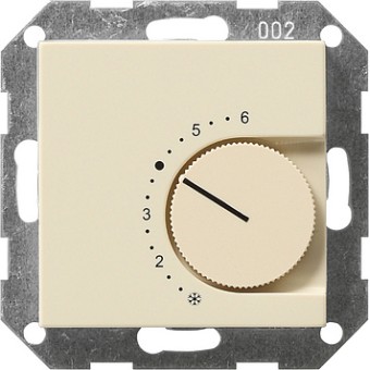 039701 Терморегулятор с переключающим контактом на 24V/10 (4)A Кремовый Gira