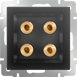 WL08-AUDIOx4 Акустическая розетка (черный матовый) Antik Werkel a030818