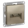 ATN000585 Atlasdesign Розетка двойная компьютерная RJ45+RJ45, кат.5E, механизм, Шампань Schneider Electric