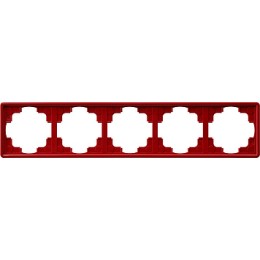 021543 Рамка S-color Красный 5-постовая Gira