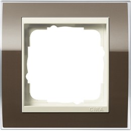0211761 Рамка Event Clear Коричневый / Кремовый 1-постовая Gira
