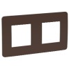NU280416 Рамка Unica Studio Color Шоколад / белый 2-постовая Schneider Electric