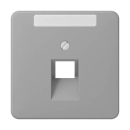 CD569-1NAUAGR CD 500/CD plus Серый Накладка 1-ой наклонной ТЛФ/комп розетки с полем для надписи Jung