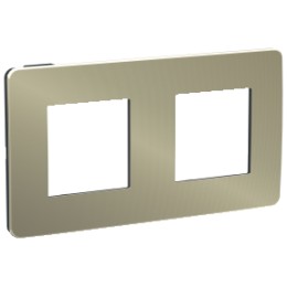 NU280452 Рамка Unica Studio Metal Бронза / Антрацит 2-постовая Schneider Electric