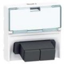 078617 Mosaic Оптическая розетка с дуплексным адаптером ST Legrand