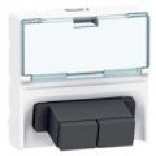 078617 Mosaic Оптическая розетка с дуплексным адаптером ST Legrand