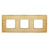 FD01453OOB Рамка Belle Epoque Wood OAK / bright gold 3-постовая гор/верт. Fede