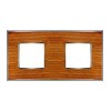 FD01312CCB Рамка Vintage Wood Cherry / Хром 2-постовая Fede