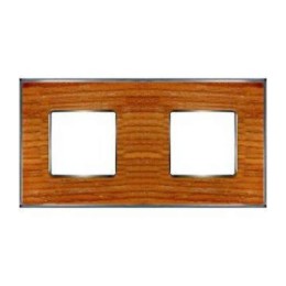 FD01312CCB Рамка Vintage Wood Cherry / Хром 2-постовая Fede