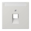 LS969-1NAUALG LS 990 Светло-серый Накладка 1-ой наклонной ТЛФ/комп розетки с полем для надписи Jung LS серия