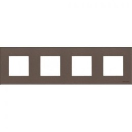 N2274 CC Рамка Zenit Кофейное стекло 4-постовая ABB