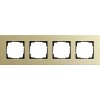0214217 Рамка Esprit Светлое золото 4-постовая Gira