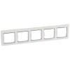 770495 Рамка Valena Белый / Серебряный штрих 5-постовая Legrand
