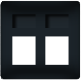 FD17897-M Двойная монтажная плата RJ45, цвет Черный FEDE