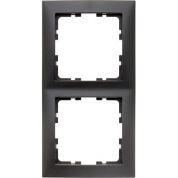 10129949 Рамка S.1 Антрацит матовый 2-постовая вертикальная Berker