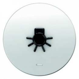 16512049 Клавиша с прозрачной линзой и выступающим символом "Свет", полярная белизна, с блеском R.1/R.3 Berker