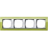 0214746 Рамка Event Clear Зеленый / Алюминий 4-постовая Gira
