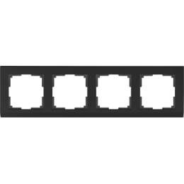 WL04-Frame-04-black Рамка на 4 поста (черный) Stark Werkel a029217