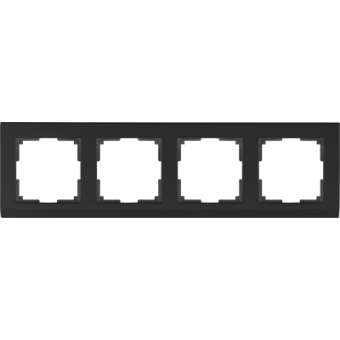 WL04-Frame-04-black Рамка на 4 поста (черный) Stark Werkel a029217