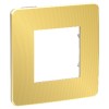 NU280260 Рамка Unica Studio Metal Золото / Бежевый 1-постовая Schneider Electric