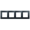 672584 Рамка Etika Антрацит 4-постовая Legrand