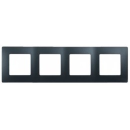 672584 Рамка Etika Антрацит 4-постовая Legrand