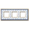 FD01343AZOB Рамка Vintage Porcelain Blue LYS / Золото 3-постовая Fede